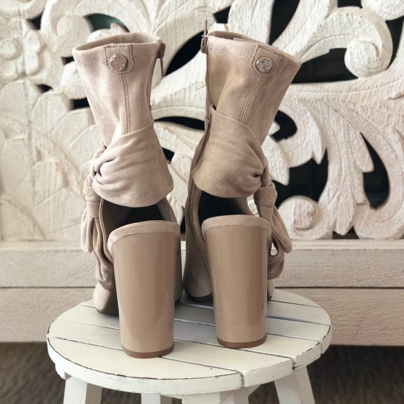 Guess Nude Peep Toe Booties - Picture 3 of 4